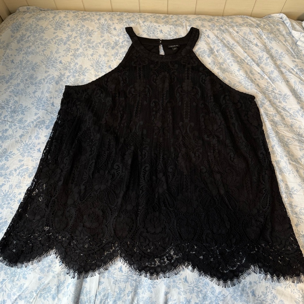 Torrid Black Lace Sleeveless Top